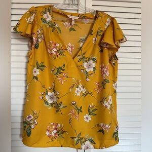 Rebecca Taylor Floral Silk Blend Blouse – Size 4 Like New